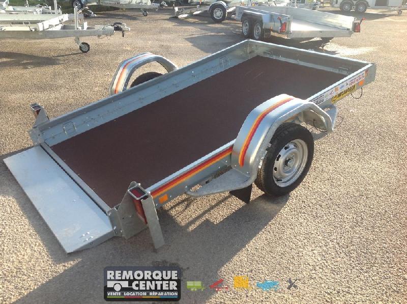 Remorque plateau MECANOREM - RPMS 901 F - PTAC : 1300 Kg - 1 essieu freiné - 305 x 170 cm - Reference -4018-4-P3-2063_1