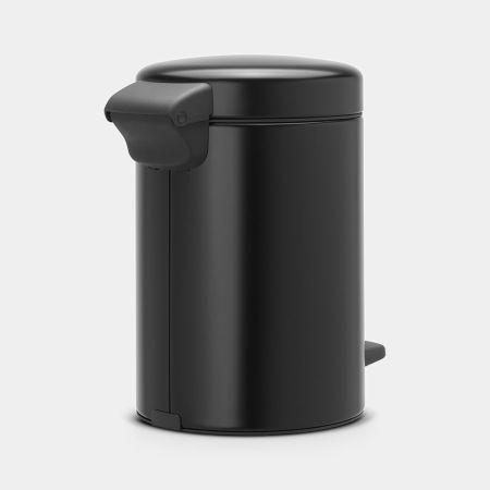 Poubelle à pédale newIcon - 3 litres - Matt Black - Compacte et écologique - Brabantia_1