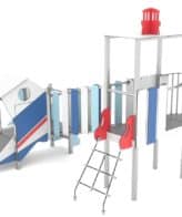 Structure pour aire de jeux pour enfant 1 an et plus - Grand Marin LD1MT210010 - Ludoparc - Capacité 20 personnes - Hauteur de chute 100 cm - Dimensions 2,80 x 4,60 x 2,70 m_1