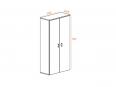 Armoire haute portes battantes CASTA L120xH196 - Deskissimo_1