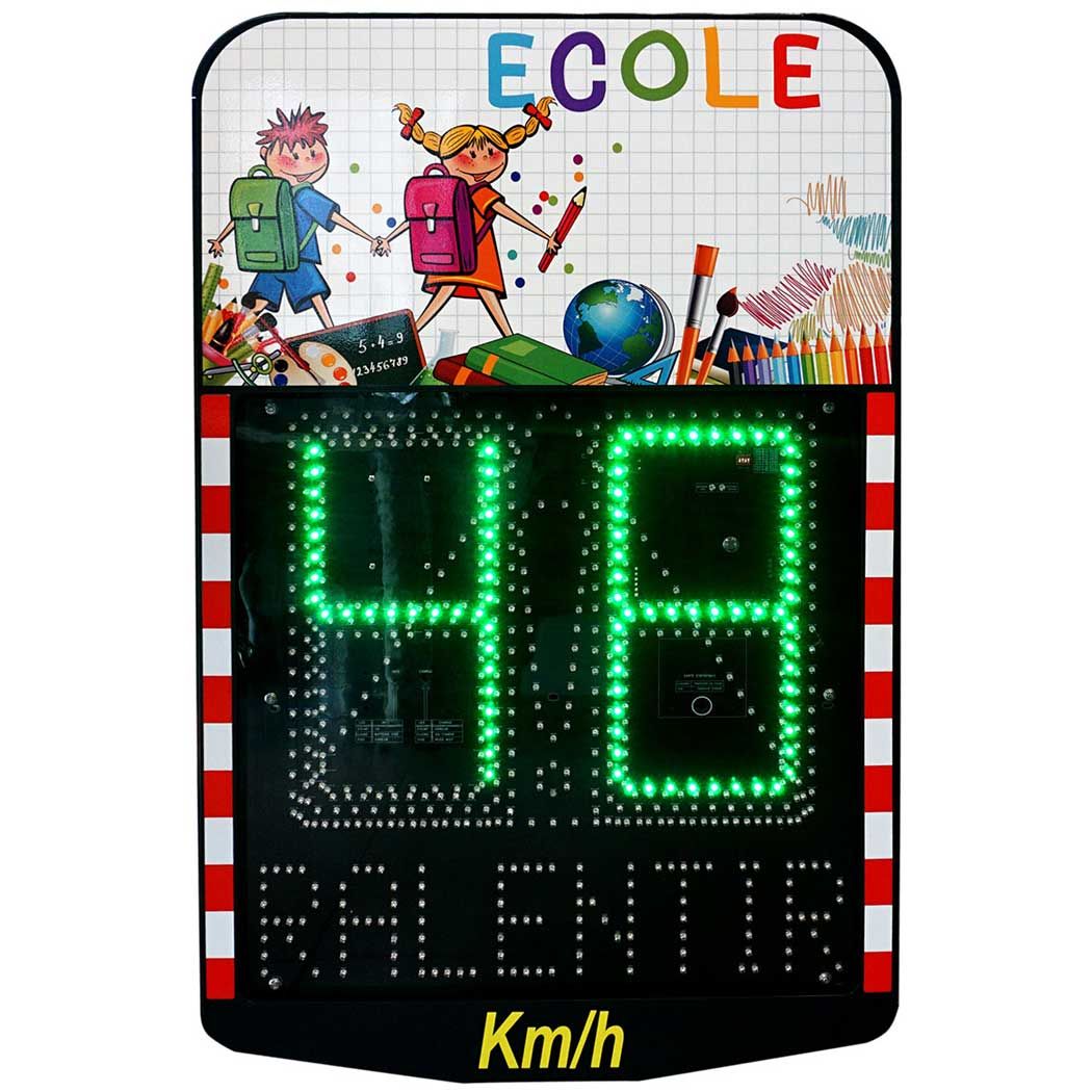 Décor personnalisé pour radar pédagogique V400 - École - Film anti-UV et anti-graffiti_1