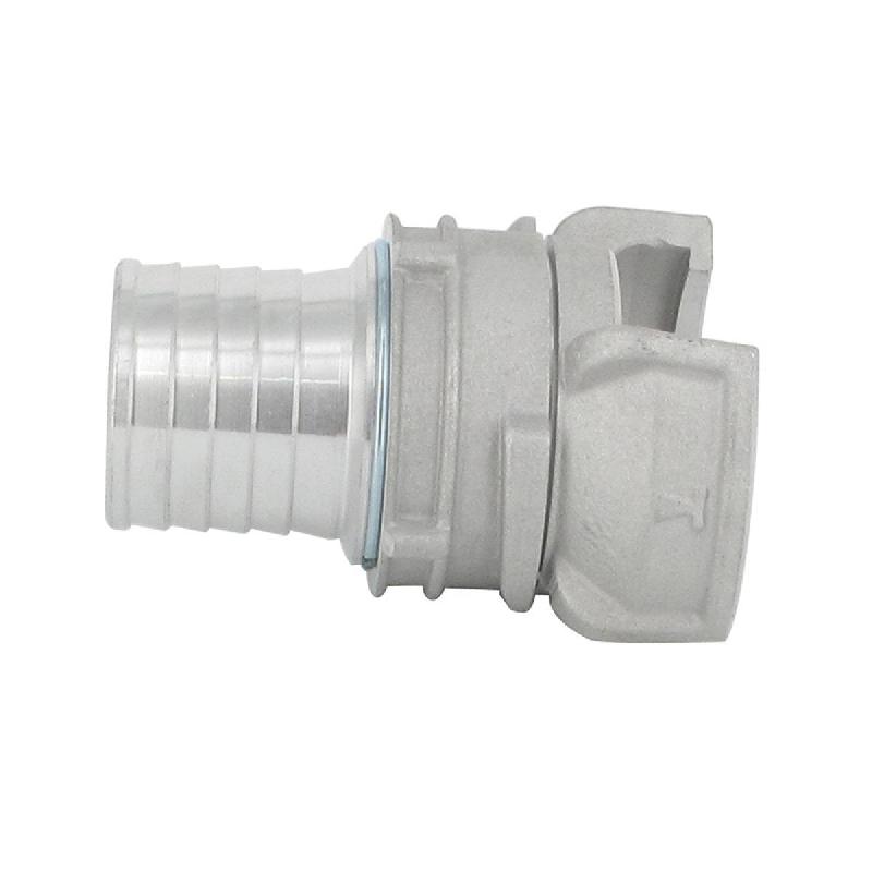 Demi-raccord symétrique avec verrou - DN 40 mm - Embout annelé Ø 40 mm - Alu_1