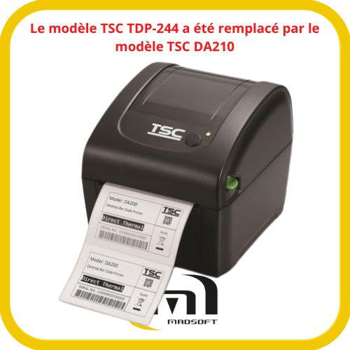 Imprimante bureautique TSC TDP-244 - Remplacée par la TSC DA210 - 203dpi, 108mm largeur d'impression_1
