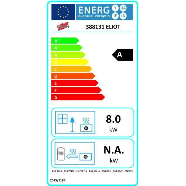 Poêle à bois Eliot anthracite - Habillage en fonte - 8 kW - Made in France - Flamme verte 7 étoiles_1