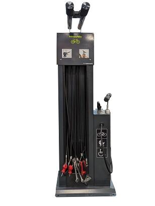 Station de Gonflage et d'Entretien RENOV'ELO - Support vélo en acier galvanisé thermolaqué avec outillage complet_1