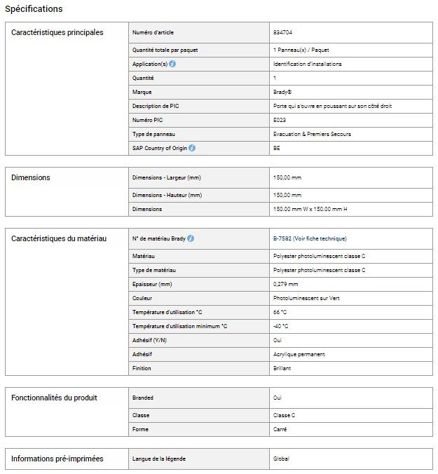 834704 - signalisations sécurité travail - brady - dimensions: 150.00 mm w x 150.00 mm h_1