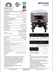 Four à pizza au gaz rotatif MFRO130DG - 10-11 pizzas - Manna Forni_1