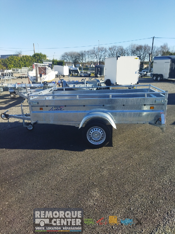 Remorque LIDER ROBUST - 2M50 - 1 essieu non freinée - 253x134x50 cm - PTAC de 500 à 750 kg - Référence MCALU PRO FW2000_1