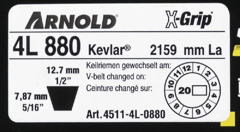 Courroie trapézoïdale X-Grip V - type 4L880_1