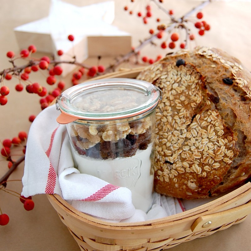 6 bocaux en verre Weck® droits 850 ml - avec couvercles en verre et joints (clips non inclus) - WN000008_1