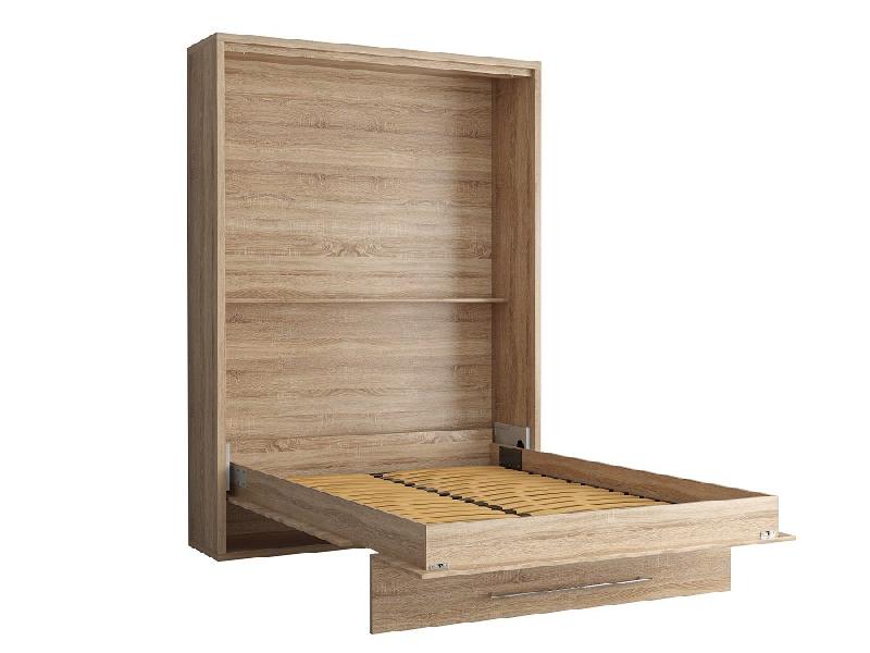 Armoire lit escamotable Mykonos - chêne naturel - couchage 140x200 cm - ouverture assistée - fabrication 100% européenne_1