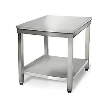 Bud-dctce66 - Table centrale démontable en inox - Piétement carré 40x40 mm - Plan alimentaire renforcé_1