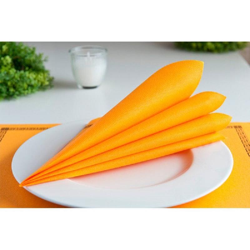 Serviette airlaid mandarine 40x40cm par 700_1