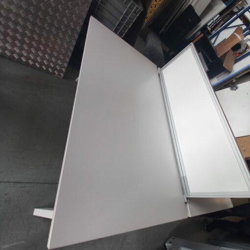 Bureau Bench - L 140 cm - Blanc d'occasion - 2 postes face à face - Design moderne pour open-space_1