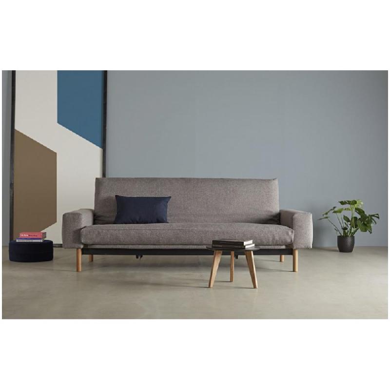 Innovation Living - Canapé design multifonction Mimer convertible lit 140x200cm en tissu Mixed Dance Grey_1