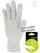Gants de manutention - Paume cuir fleur de chèvre, dos coton interlock rouge avec serrage élastique_1