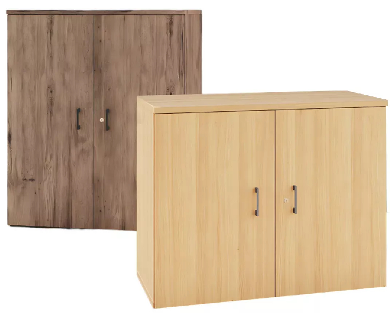 Armoire de rangement portes mélaminé - 2 étagères - haut. 120 cm (4 largeurs au choix) So Madrid_1