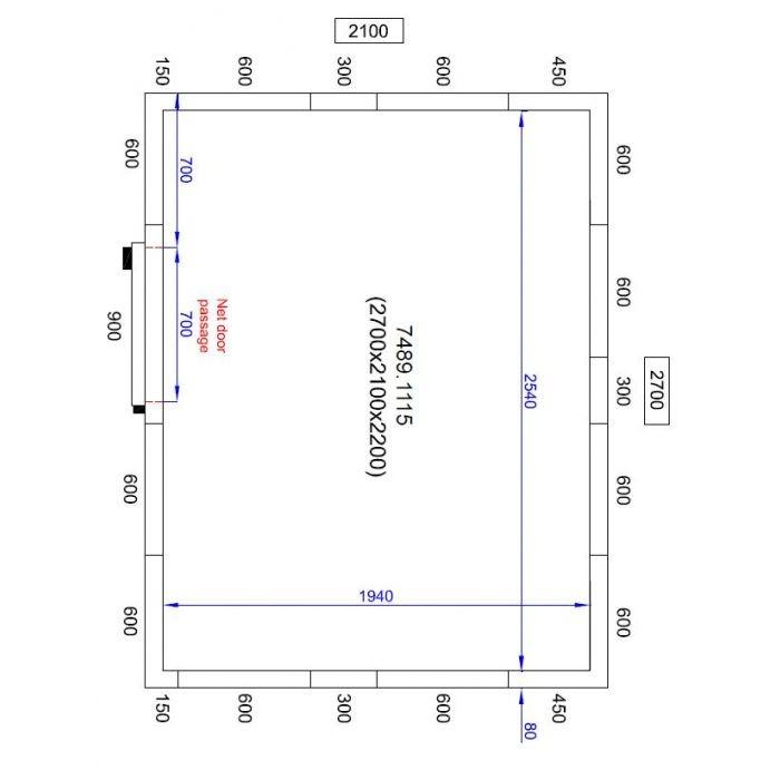 Chambre froide négative 2700X2100X2200 - 80mm Pro Line Combisteel_1