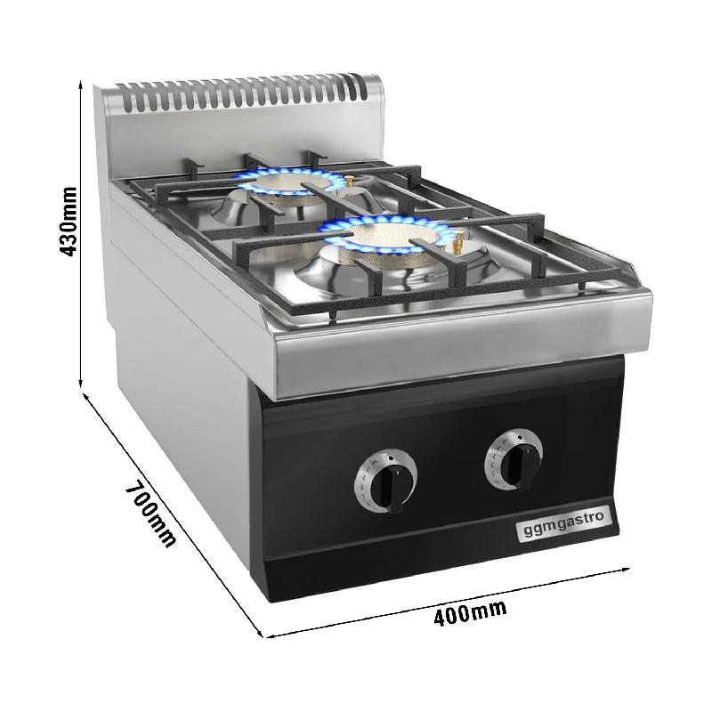 Cuisinière à gaz - 10 kW - 2 brûleurs  - Mario 700 | GGM -GHK473M_1