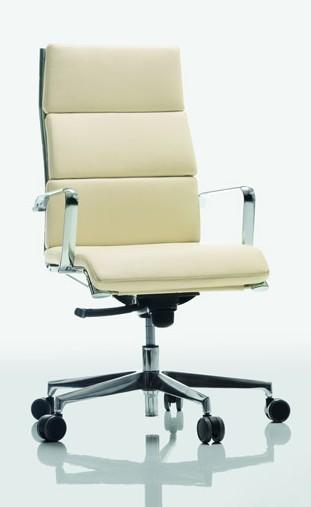 Fauteuil de direction cuir Dekora - Offisit. - cuir marron foncé_1