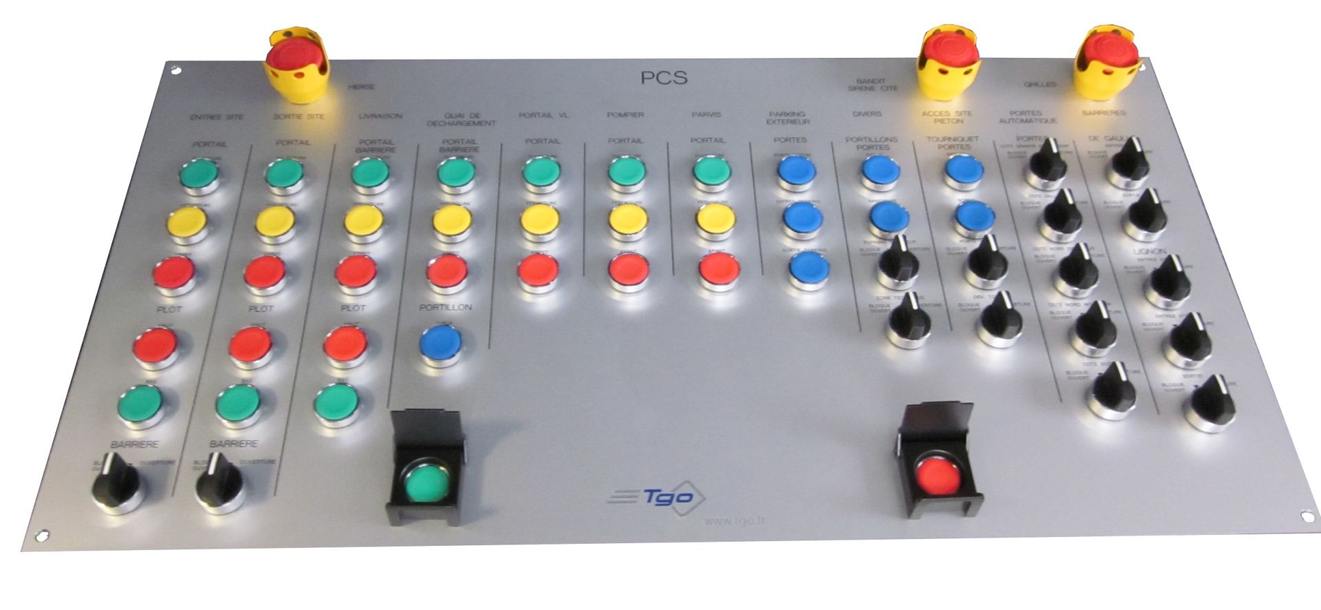 Pupitre de commande PU-10 en aluminium à encastrer