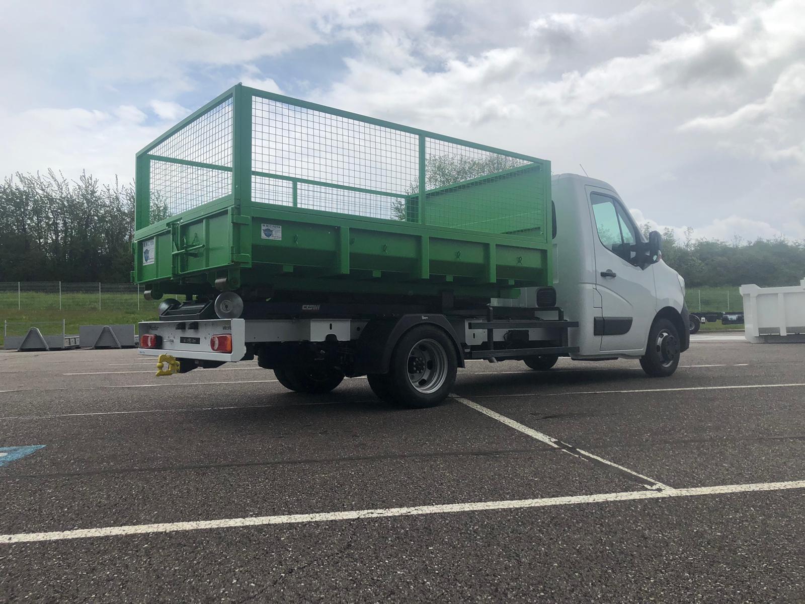 Benne ampliroll 3,5t rehausses grillagées amovibles 7,4m3  - modèle J 3.2_1