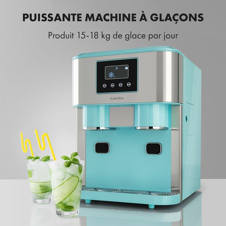 Distributeur de glaçons, d'eau glacée et de glace pilée - Klarstein Eiszeit Crush - capacité 18kg/24h - facile à utiliser - idéal pour maison, fêtes et garden-parties_1