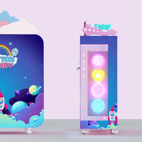 Machine à barbe à papa automatique 2800W M3 - Temps de fabrication 80-130 s/pièce - 4 couleurs et 30 motifs - FESTI MARKET - Ref FM-M3-CCCSBL_1