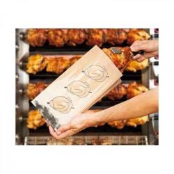 Sacs pour poulet rôti en kraft ingraissable 45g/m² - Intérieur étanche et résistant à la chaleur - RÉF. GDP02-ET_1