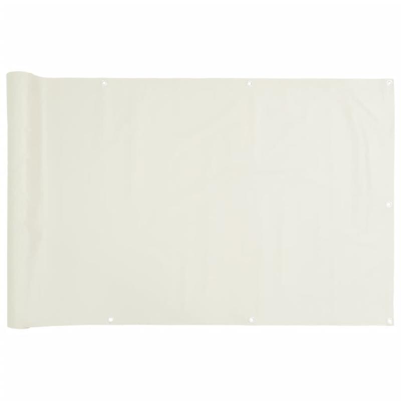 Vidaxl écran d'intimité de jardin blanc 600x120 cm pvc 4005511_1