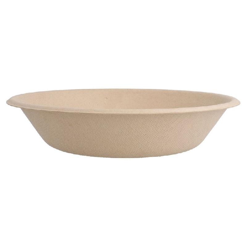 Assiette creuse bagasse naturel 460ml Ø16x3,6cm - par 1000_1