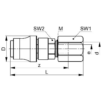 Coupleur SERTO - avec connexion - Inox 1.4571 - DN compatible_1