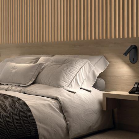 Applique TOSCANA - avec liseuse - fixation en saillie - LED SMD 3W 3000K - interrupteur - coloris Noir et Or_1