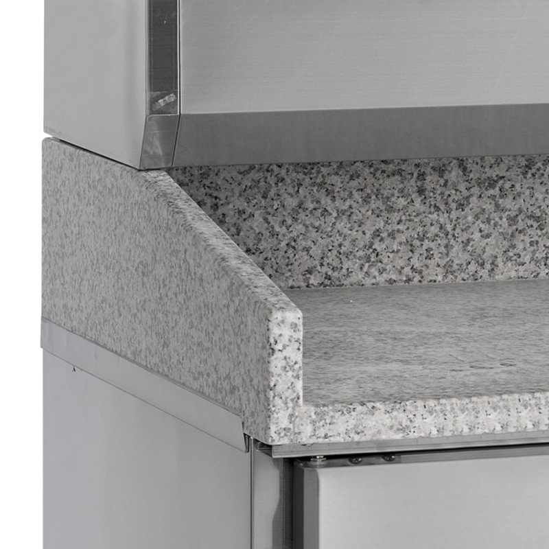 Table à pizza en acier inoxydable - Plusieurs tailles disponibles avec 2 ou 3 portes - Réf PT1310_1