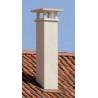 Chapeau de cheminée carré - Tradinov crépi blanc Poujoulat - Réf. 3192440_1