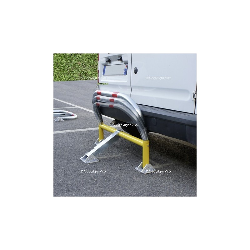 Arceau de parking à ressort - STOPBLOCK - Haute résistance avec bandes réfléchissantes et verrouillage automatique_1