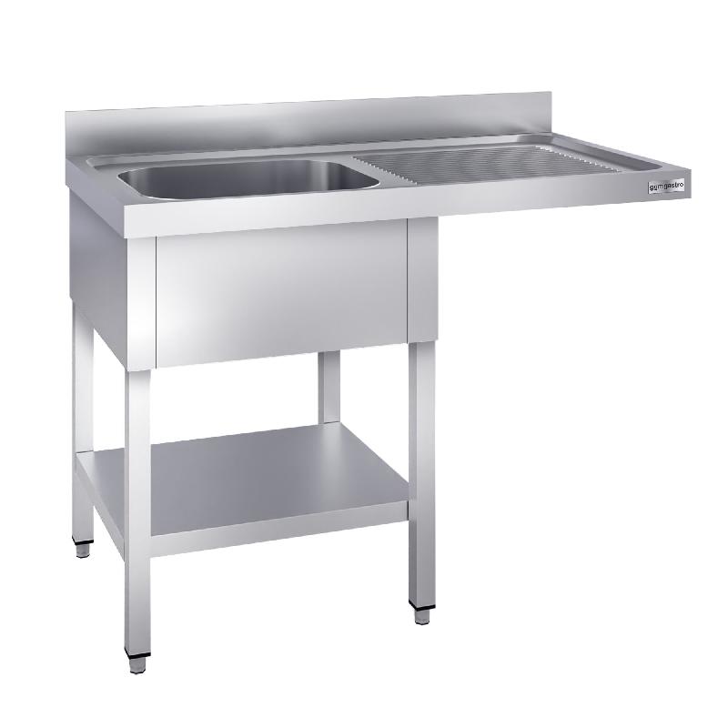 Plonge Inox 1 bac avec passage lave-vaisselle - P 700 - GGM -_1