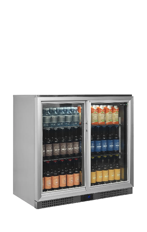 Arrière bar réfrigéré 2 portes BA26SS inox TEFCOLD_1