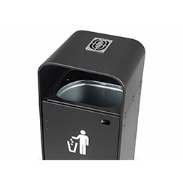 Corbeille publique en acier renforcé - CITY - 70L ou 120L - Coloris variés - Options disponibles_1