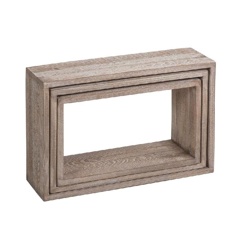 Set de 3 cubes Héritage - bois naturel - 29x19x50 + 34x19x55 + 39x19x60cm_1