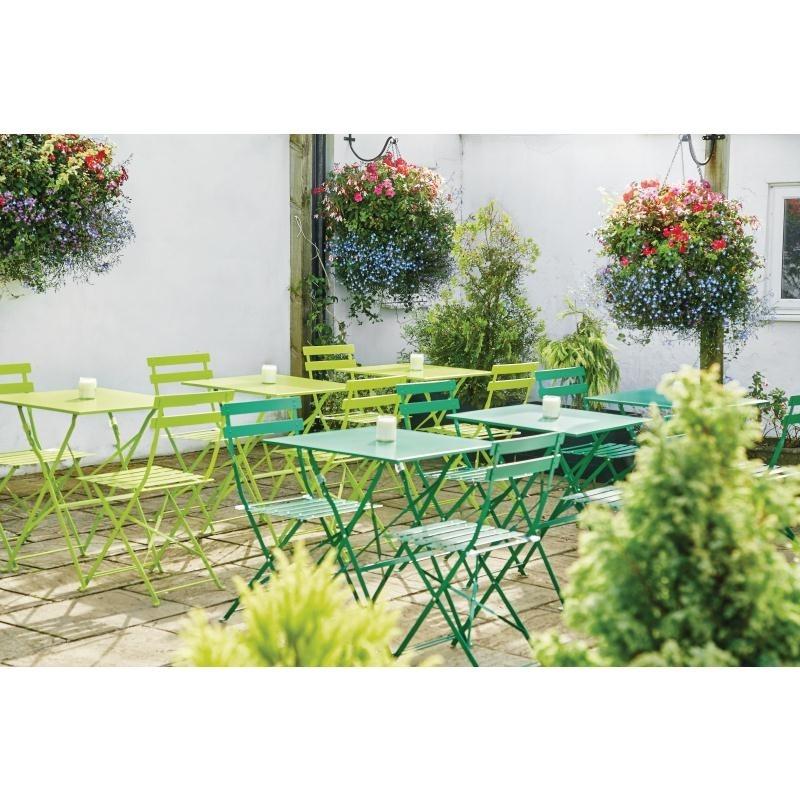 Bolero - chaises de terrasse en acier vert anis (lot de 2)_1