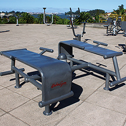 Double banc abdominaux - Développement de la force et de la souplesse - Agrès fitness en acier poudré_1