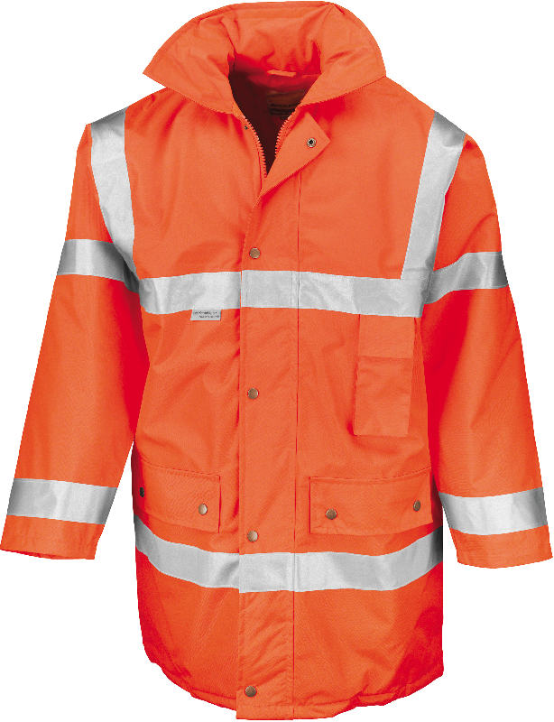 Parka de sécurité High Viz - Réf: R18 - Bandes réfléchissantes 3M - Imperméable et chaud pour l'hiver_1