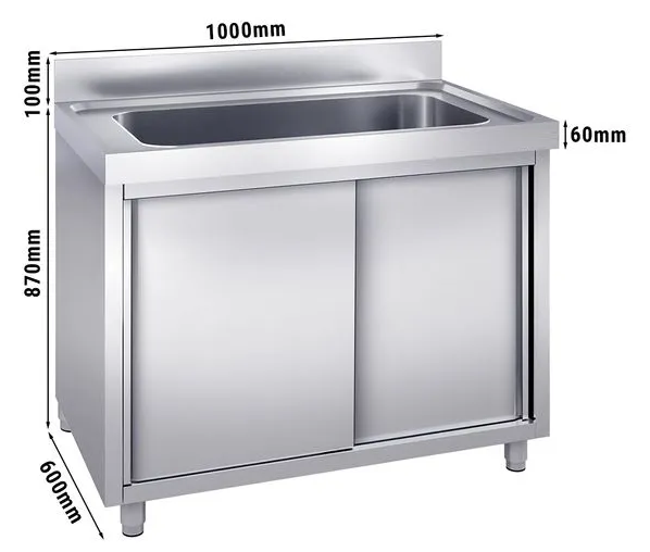 Plonge batterie 100x60cm sur meuble_1