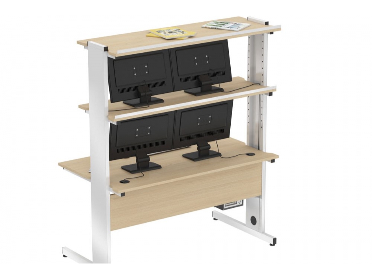 Table informatique multi-niveaux modulable pour l'aménagement des espaces techniques, salles serveurs ou laboratoires - DATA_1