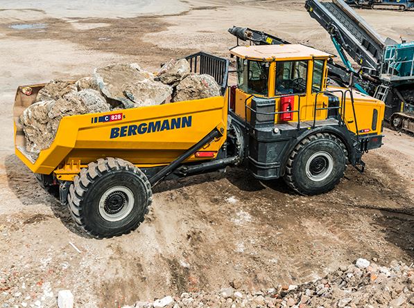 Tombereau articulé sur roues C828s - Bergmann - Charge utile 25.000 kg - Capacité 15 m³_1
