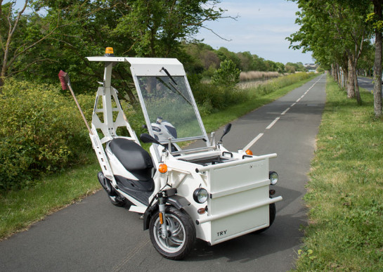 Triporteur électrique pour la collecte de déchet - utilisé par les agents municipaux - solution pour la propreté urbaine et espaces verts_0