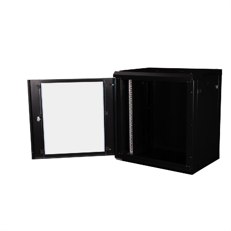 VALUE Boîtier mural 19 pouces 12U, 600 x 450 mm, noir, kit à assembler_1