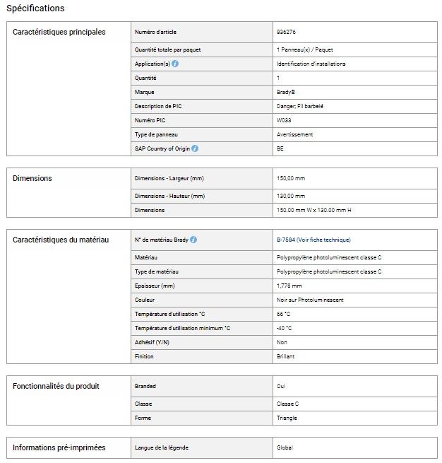 836276 - signalisations sécurité travail - brady - dimensions: 150.00 mm w x 130.00 mm h_1