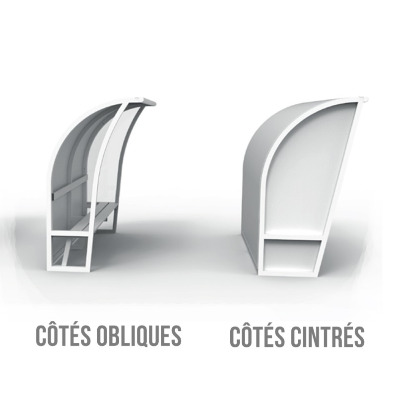Abris de touche monobloc en aluminium - blanc - Click for Foot TG500150/ABCOTV2C - 1,50m à 7,50m_1